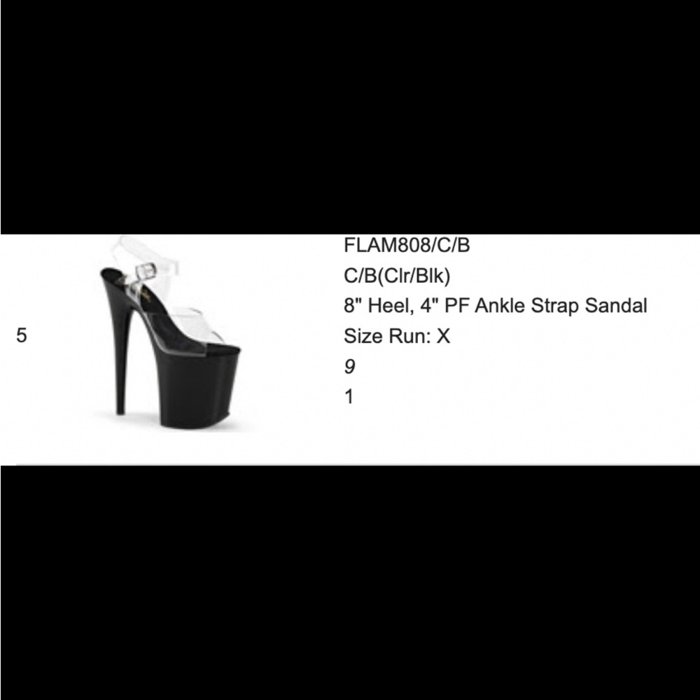 Black Platform Ankle Strap Sandal